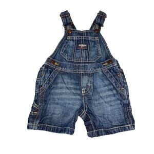 OshKosh B'Gosh Blue Denim Jean Overalls 6 Months Infant Boys Girls‎